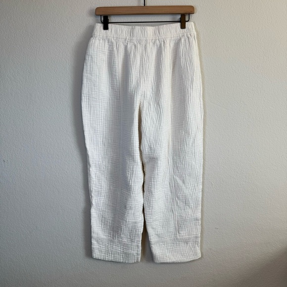 Madewell Lightspun Pull On Balloon Pants in Lighthouse Color Off White Size MED - Picture 7 of 13